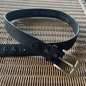 Mens Columbia Black Leather Belt - 34